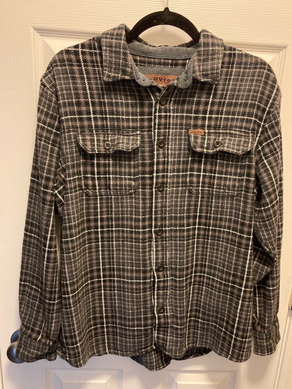 ORVIS Men's Heavyweight Long-Sleeve Flannel Shirt - Size Medium - Picture 1 of 11